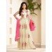 86003 CREAM LT NITYA PURE GEORGETTE SEMI STITCHED SUIT